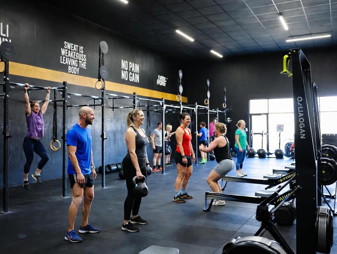 CrossFit box during a training session